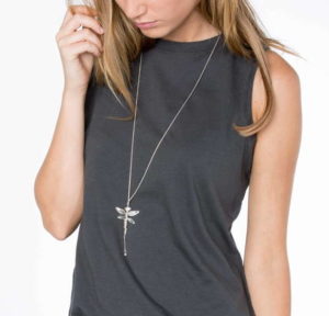 Long dragonfly necklace